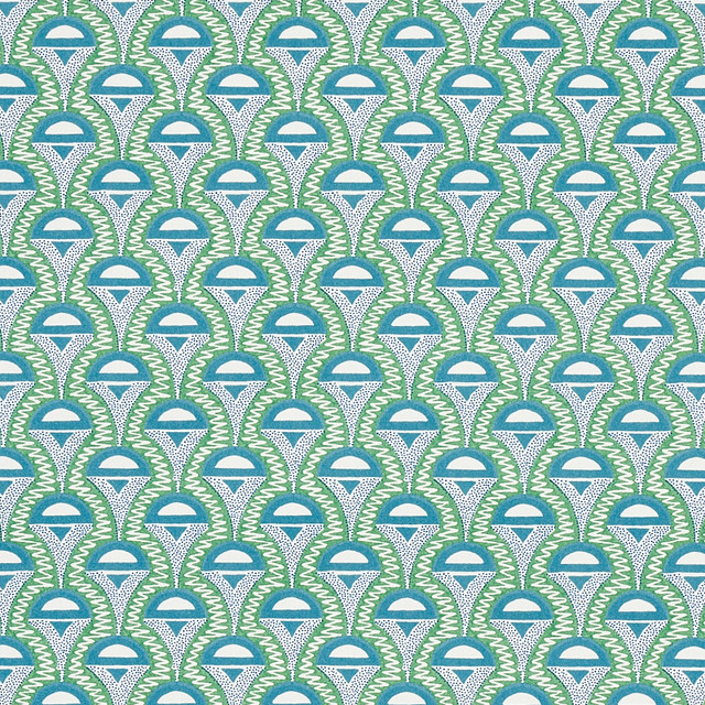 Schumacher Fabric Abelino Green & Peacock 179582 Fabric COTTON 100% UNITED KINGDOM </p><p>Repeat: H: HORZ. 2 1/2" (6CM), V: VERT. 4 1/5" (11CM) 54 - My Fabric Connection - Schumacher Fabric Abelino Green & Peacock 179582 Fabric COTTON 100% UNITED KINGDOM </p><p>Repeat: H: HORZ. 2 1/2" (6CM), V: VERT. 4 1/5" (11CM) 54 - My Fabric Connection -