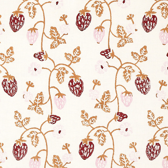 Schumacher Fabric Strawberry Hand Block Print Copper 179781 Fabric COTTON 55% INDIA </p><p>Repeat: H: HORZ.4 1/8" (10CM), V: VERT. 8" (20CM) 54 - My Fabric Connection - Schumacher Fabric Strawberry Hand Block Print Copper 179781 Fabric COTTON 55% INDIA </p><p>Repeat: H: HORZ.4 1/8" (10CM), V: VERT. 8" (20CM) 54 - My Fabric Connection -