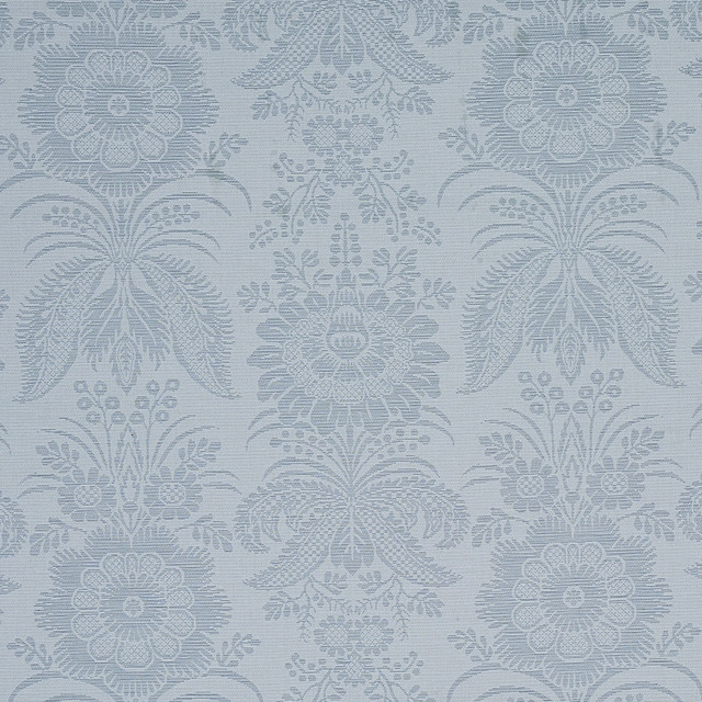 Schumacher Fabric Greta Damask Blue 80420 Fabric COTTON 52% INDIA </p><p>Repeat: H: HORZ. 13 2/5" (34CM), V: VERT. 15 1/2" (40CM) 54.3333 - My Fabric Connection - Schumacher Fabric Greta Damask Blue 80420 Fabric COTTON 52% INDIA </p><p>Repeat: H: HORZ. 13 2/5" (34CM), V: VERT. 15 1/2" (40CM) 54.3333 - My Fabric Connection -