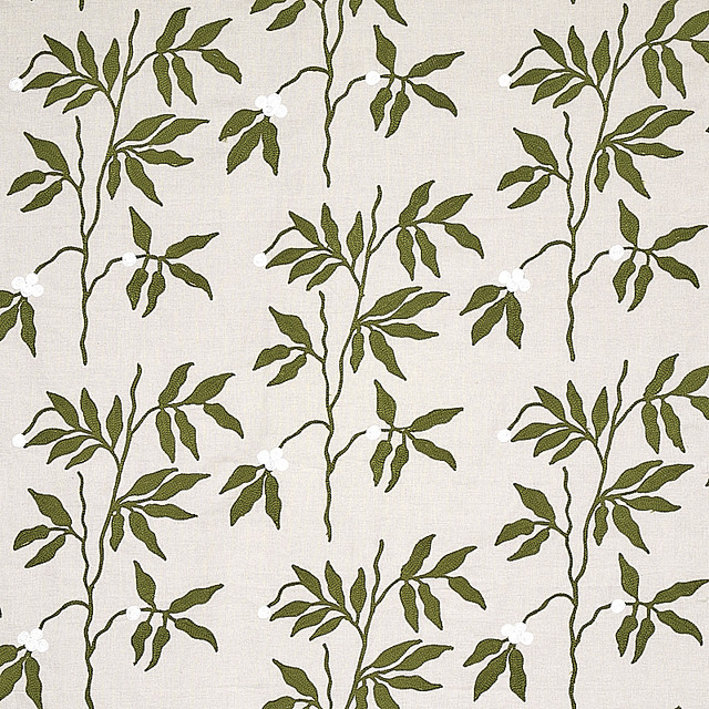 Schumacher Fabric Lilla Embroidery Olive On Neutral 80430 Fabric LINEN 48% INDIA </p><p>Repeat: H: HORZ. 17 1/3" (33CM), V: VERT 15 3/4" (40CM) 52 - My Fabric Connection - Schumacher Fabric Lilla Embroidery Olive On Neutral 80430 Fabric LINEN 48% INDIA </p><p>Repeat: H: HORZ. 17 1/3" (33CM), V: VERT 15 3/4" (40CM) 52 - My Fabric Connection -