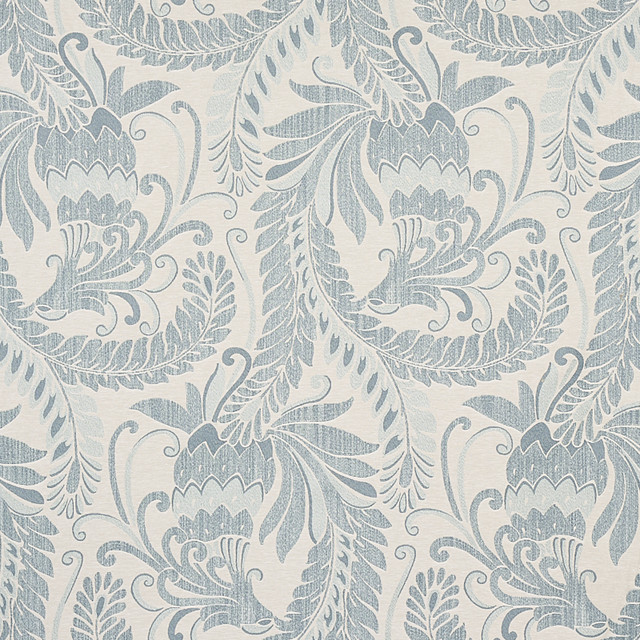Schumacher Fabric Orley Blue On Light Blue 80641 Fabric COTTON 40% ITALY </p><p>Repeat: H: HORZ. 27 1/2" (70CM), V: VERT. 54 3/4" (139CM) 55.125 - My Fabric Connection - Schumacher Fabric Orley Blue On Light Blue 80641 Fabric COTTON 40% ITALY </p><p>Repeat: H: HORZ. 27 1/2" (70CM), V: VERT. 54 3/4" (139CM) 55.125 - My Fabric Connection -