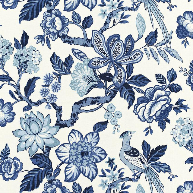 Schumacher Fabric Huntington Gardens Bleu Marine 175560 Timothy Corrigan 27.0" - My Fabric Connection - Schumacher Fabric Huntington Gardens Bleu Marine 175560 Timothy Corrigan 27.0" - My Fabric Connection -