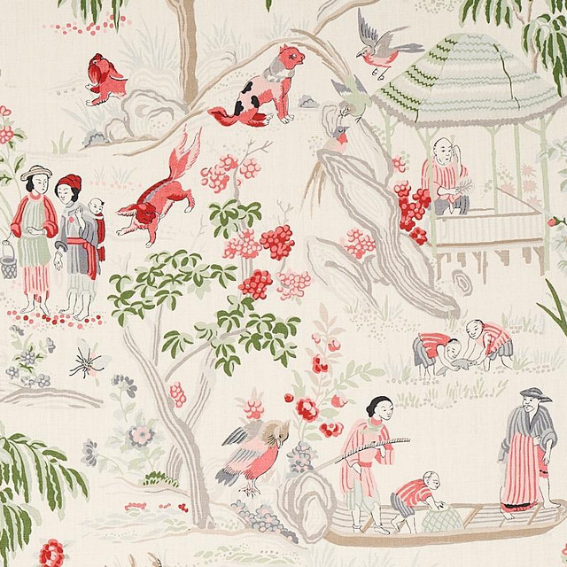 Schumacher Fabric Yangtze River Ivory 176774 Schumacher Classics 27.0" - My Fabric Connection - Schumacher Fabric Yangtze River Ivory 176774 Schumacher Classics 27.0" - My Fabric Connection -