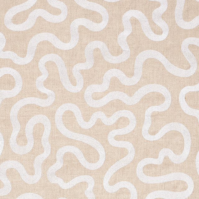 Schumacher Fabric Riley Embroidery Ivory On Natural 80792 Fabric LINEN 90% INDIA </p><p>Repeat: H: , V: 52" (132CM) - My Fabric Connection - Schumacher Fabric Riley Embroidery Ivory On Natural 80792 Fabric LINEN 90% INDIA </p><p>Repeat: H: , V: 52" (132CM) - My Fabric Connection -