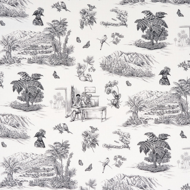 Schumacher Fabric Toussaint Toile Black 180270 Fabric LINEN 53% </p><p>Repeat: H: HORZ. 54" (137CM), V: VERT. 54" (137CM) 27 - My Fabric Connection - Schumacher Fabric Toussaint Toile Black 180270 Fabric LINEN 53% </p><p>Repeat: H: HORZ. 54" (137CM), V: VERT. 54" (137CM) 27 - My Fabric Connection -