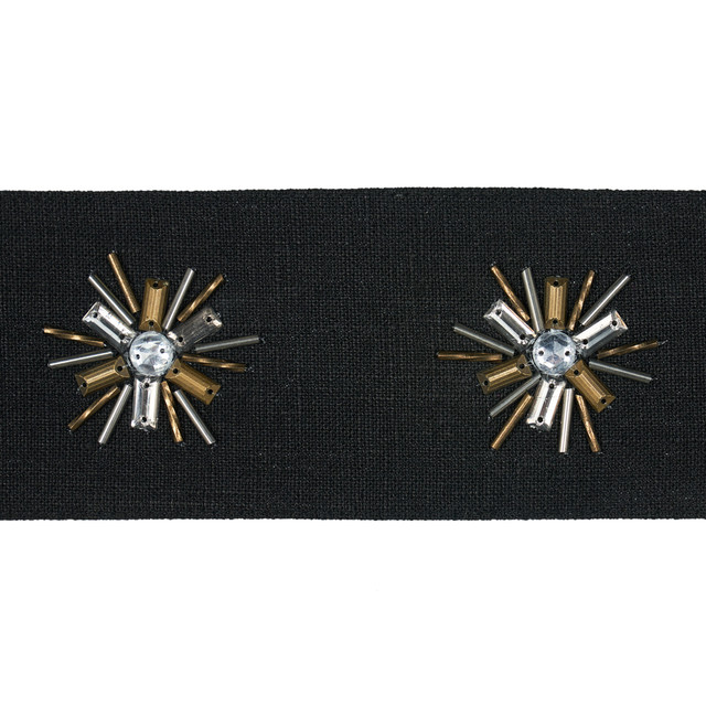 Schumacher Fabric Constellation Beaded Tape Black 81191 Fabric LINEN 80% </p><p>Repeat: H: , V: VERT. 8" (20CM) 54 - My Fabric Connection - Schumacher Fabric Constellation Beaded Tape Black 81191 Fabric LINEN 80% </p><p>Repeat: H: , V: VERT. 8" (20CM) 54 - My Fabric Connection -