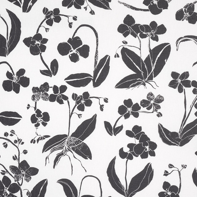Schumacher Fabric Orchids Have Dreams Soft Black 180510 Fabric MARTINDALE 15,000 </p><p>Repeat: H: 54" (137CM), V: 36" (91CM) - My Fabric Connection - Schumacher Fabric Orchids Have Dreams Soft Black 180510 Fabric MARTINDALE 15,000 </p><p>Repeat: H: 54" (137CM), V: 36" (91CM) - My Fabric Connection -