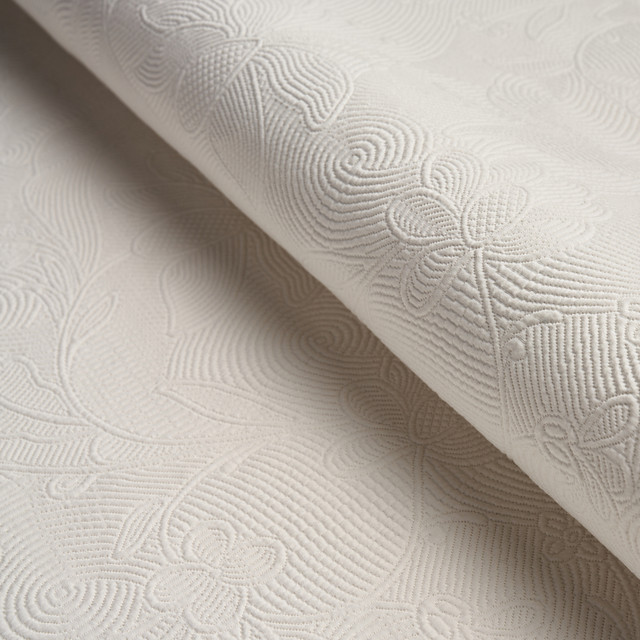 Schumacher Fabric Quilted Scroll Matelasse Ivory 81590 Fabric COTTON 100% ITALY </p><p>Repeat: H: 27 1/2" (70CM), V: 27 1/2" (70CM) 53 1/3" (136CM) - My Fabric Connection - Schumacher Fabric Quilted Scroll Matelasse Ivory 81590 Fabric COTTON 100% ITALY </p><p>Repeat: H: 27 1/2" (70CM), V: 27 1/2" (70CM) 53 1/3" (136CM) - My Fabric Connection -