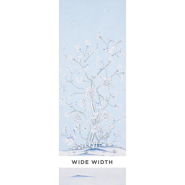 Schumacher Wallcovering Chinois Palais Sky 5007128 Wallcovering Paper UNITED STATES OF AMERICA </p><p>Repeat: H: HORZ. 52 1/4" (133CM), V: VERT. 144? (366CM) 51.75 - My Fabric Connection -