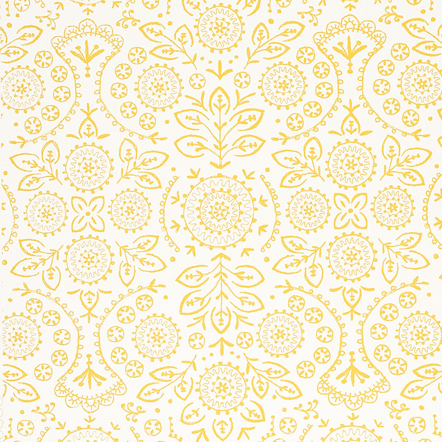 Schumacher Wallcovering Tiana Yellow 5011842 Wallcovering Paper UNITED STATES OF AMERICA </p><p>Repeat: H: HORZ. 13 1/2" (34CM), V: VERT. 25 1/4" (64CM) 27 - My Fabric Connection - Schumacher Wallcovering Tiana Yellow 5011842 Wallcovering Paper UNITED STATES OF AMERICA </p><p>Repeat: H: HORZ. 13 1/2" (34CM), V: VERT. 25 1/4" (64CM) 27 - My Fabric Connection -