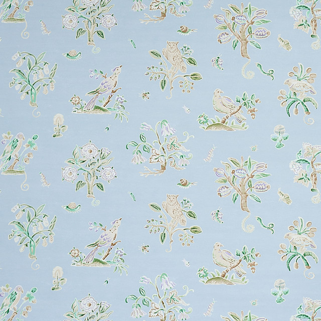 Schumacher Wallcovering Magical Menagerie Sky 5012210 Wallcovering Paper UNITED STATES OF AMERICA </p><p>Repeat: H: HORZ. 54" (137CM), V: VERT. 24" (61CM) 54.5 - My Fabric Connection -