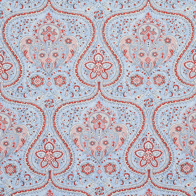 Schumacher Wallcovering Paisley Court Chambray 5012271 Wallcovering Paper UNITED STATES OF AMERICA </p><p>Repeat: H: HORZ. 13 1/2" (34CM), V: VERT. 24" (61CM) 27 - My Fabric Connection - Schumacher Wallcovering Paisley Court Chambray 5012271 Wallcovering Paper UNITED STATES OF AMERICA </p><p>Repeat: H: HORZ. 13 1/2" (34CM), V: VERT. 24" (61CM) 27 - My Fabric Connection -