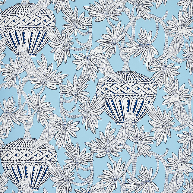 Schumacher Wallcovering Santarem Sky 5012820 Wallcovering Paper UNITED STATES OF AMERICA </p><p>Repeat: H: HORZ. 27" (69CM), V: VERT. 36" (91CM) 27 - My Fabric Connection - Schumacher Wallcovering Santarem Sky 5012820 Wallcovering Paper UNITED STATES OF AMERICA </p><p>Repeat: H: HORZ. 27" (69CM), V: VERT. 36" (91CM) 27 - My Fabric Connection -