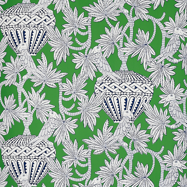 Schumacher Wallcovering Santarem Green 5012821 Wallcovering Paper UNITED STATES OF AMERICA </p><p>Repeat: H: HORZ. 27" (69CM), V: VERT. 36" (91CM) 27 - My Fabric Connection - Schumacher Wallcovering Santarem Green 5012821 Wallcovering Paper UNITED STATES OF AMERICA </p><p>Repeat: H: HORZ. 27" (69CM), V: VERT. 36" (91CM) 27 - My Fabric Connection -