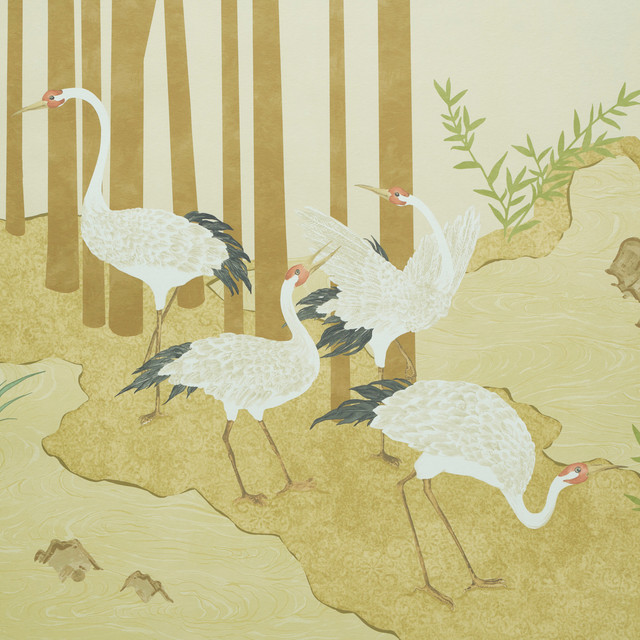 Schumacher Wallcovering Yashinoki Crane Gold 5011700 Wallcovering Paper UNITED STATES OF AMERICA </p><p>Repeat: H: HORZ. 216" (549CM) , V: VERT. 144? (366CM) 216 - My Fabric Connection - Schumacher Wallcovering Yashinoki Crane Gold 5011700 Wallcovering Paper UNITED STATES OF AMERICA </p><p>Repeat: H: HORZ. 216" (549CM) , V: VERT. 144? (366CM) 216 - My Fabric Connection -