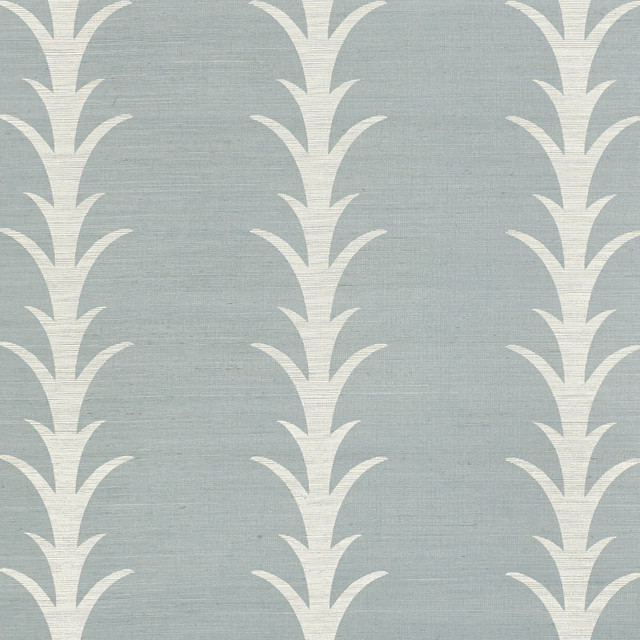 Schumacher Wallcovering Acanthus Stripe Chambray 5006056 Wallcovering Paper CHINA </p><p>Repeat: H: HORZ. 11 3/8" (29CM) , V: VERT. 5" (13CM) 34.125 - My Fabric Connection -