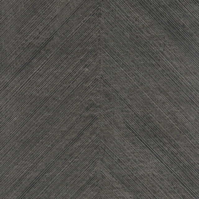 Schumacher Wallcovering Combed Chevron Black Slate 5007423 Wallcovering Paper UNITED STATES OF AMERICA </p><p>Repeat: H: HORZ. 27" (69CM) , V: 27 - My Fabric Connection -