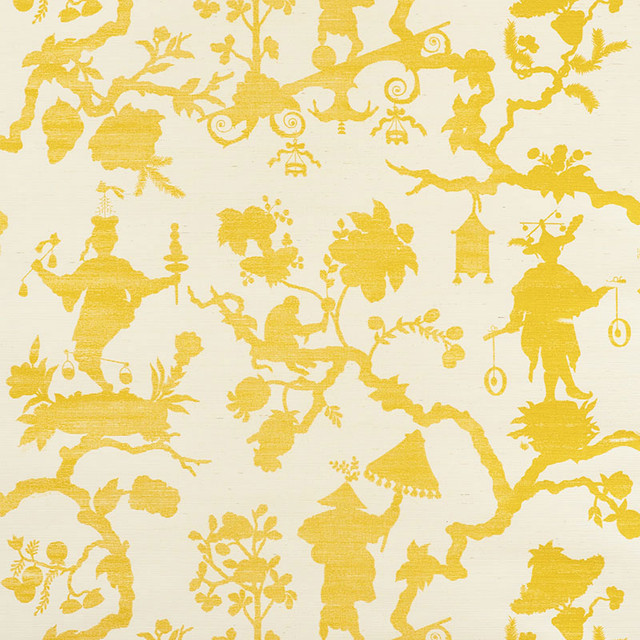 Schumacher Wallcovering Shantung Silhouette Sisal Yellow 5008250 Wallcovering Paper CHINA </p><p>Repeat: H: HORZ. 33 1/4" (84CM) , V: VERT. 31 1/4" (79CM) 34 - My Fabric Connection - Schumacher Wallcovering Shantung Silhouette Sisal Yellow 5008250 Wallcovering Paper CHINA </p><p>Repeat: H: HORZ. 33 1/4" (84CM) , V: VERT. 31 1/4" (79CM) 34 - My Fabric Connection -