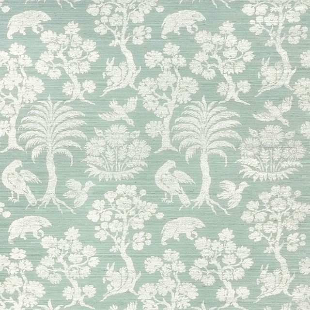 Schumacher Wallcovering Woodland Silhouette Sisal Sky 5008284 Wallcovering Paper CHINA </p><p>Repeat: H: HORZ. 16 3/4" (43CM) , V: VERT. 22 1/4" (57CM) 34 - My Fabric Connection -