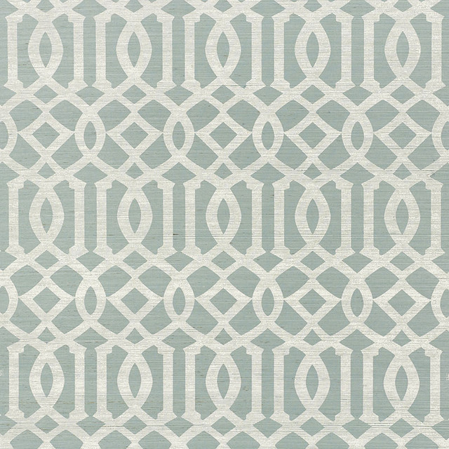 Schumacher Wallcovering Imperial Trellis Sisal Sky 5008352 Wallcovering Paper CHINA </p><p>Repeat: H: HORZ. 6 3/4" (17CM) , V: VERT. 12 1/2" (32CM) 34 - My Fabric Connection - Schumacher Wallcovering Imperial Trellis Sisal Sky 5008352 Wallcovering Paper CHINA </p><p>Repeat: H: HORZ. 6 3/4" (17CM) , V: VERT. 12 1/2" (32CM) 34 - My Fabric Connection -