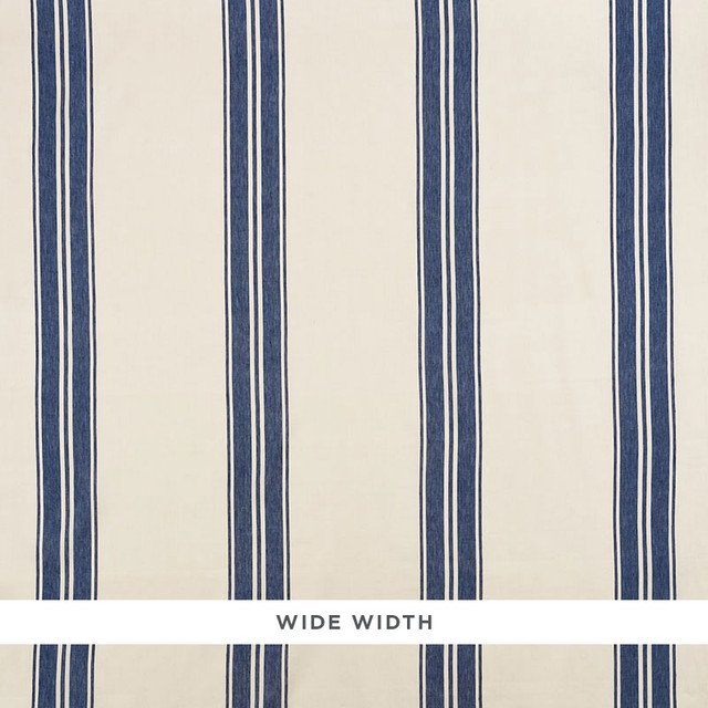 Schumacher Wallcovering Brentwood Stripe Cobalt 5009002 Wallcovering Paper UNITED STATES OF AMERICA </p><p>Repeat: H: HORZ. 13" (33CM) , V: 52.5 - My Fabric Connection -