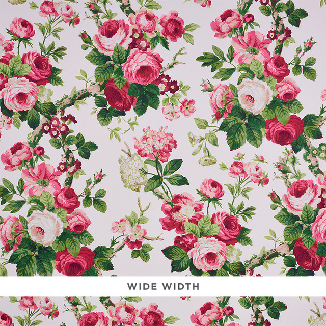 Schumacher Wallcovering Nancy Rose 5010840 Wallcovering Paper UNITED KINGDOM </p><p>Repeat: H: HORZ. 27 3/4" (70CM) , V: VERT. 19 3/4" (50CM) 55 - My Fabric Connection -