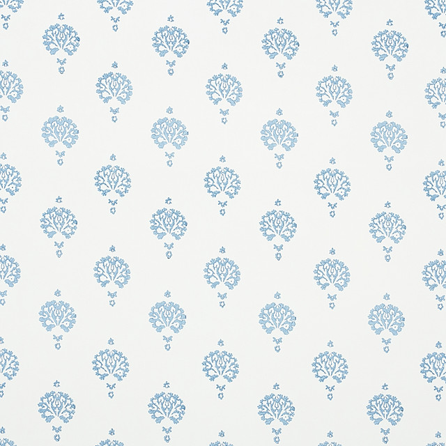 Schumacher Wallcovering Dahlia Hand Blocked Print Blue 5011230 Wallcovering Paper GERMANY </p><p>Repeat: H: HORZ. 3" (8CM) , V: VERT. 4" (10CM) 27 - My Fabric Connection - Schumacher Wallcovering Dahlia Hand Blocked Print Blue 5011230 Wallcovering Paper GERMANY </p><p>Repeat: H: HORZ. 3" (8CM) , V: VERT. 4" (10CM) 27 - My Fabric Connection -