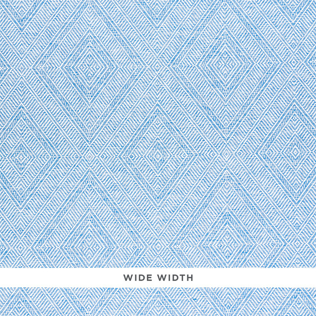 Schumacher Wallcovering Tortola Paperweave Blue 5011250 Wallcovering Paper CHINA </p><p>Repeat: H: HORZ. 14 1/2" (37CM) , V: VERT. 13" (33CM) 53 - My Fabric Connection -