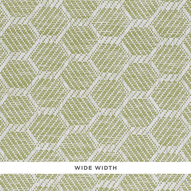Schumacher Wallcovering Abaco Paperweave Green 5011281 Wallcovering Paper CHINA </p><p>Repeat: H: HORZ. 1 1/4" (3CM) , V: VERT. 2 1/4" (6CM) 53 - My Fabric Connection -