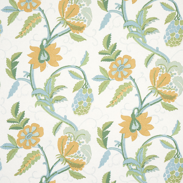 Schumacher Wallcovering Indali Citron & Mineral 5013240 Wallcovering Paper </p><p>Repeat: H: HORZ. 162" (411CM), V: VERT. 156? (396CM) 54 - My Fabric Connection - Schumacher Wallcovering Indali Citron & Mineral 5013240 Wallcovering Paper </p><p>Repeat: H: HORZ. 162" (411CM), V: VERT. 156? (396CM) 54 - My Fabric Connection -