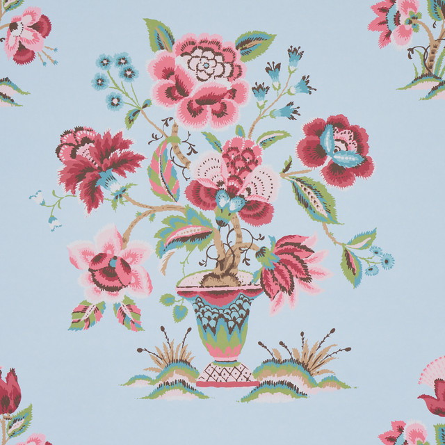 Schumacher Wallcovering Ashford Rose & Sky 5013180 Wallcovering Paper </p><p>Repeat: H: HORZ. 16 2/3" (42CM), V: VERT. 15 1/2" (39CM) 54 - My Fabric Connection - Schumacher Wallcovering Ashford Rose & Sky 5013180 Wallcovering Paper </p><p>Repeat: H: HORZ. 16 2/3" (42CM), V: VERT. 15 1/2" (39CM) 54 - My Fabric Connection -
