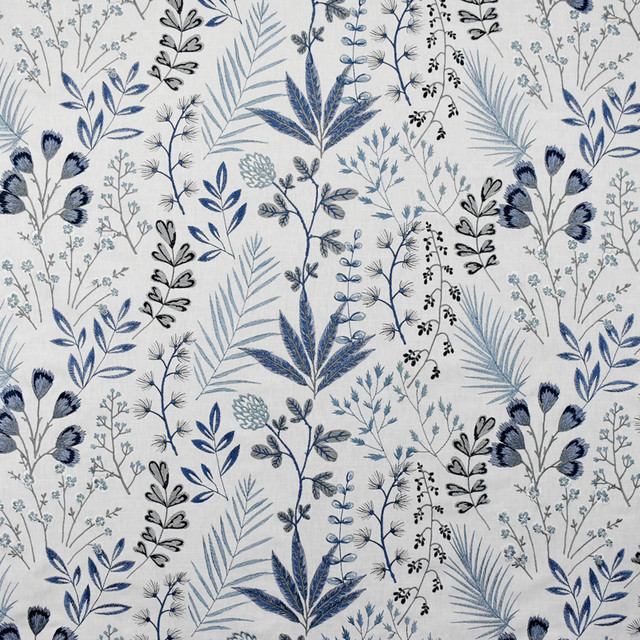 Greenhouse Fabric S4837 Blue Jay S69: Rain 58% Cotton, 42% Polyester W/ 100% Rayon Embroidery India 3,000 double rubs </p><p>Repeat: 26" H, 12.75" V 54" - My Fabric Connection - Greenhouse Fabric S4837 Blue Jay S69: Rain 58% Cotton, 42% Polyester W/ 100% Rayon Embroidery India 3,000 double rubs </p><p>Repeat: 26" H, 12.75" V 54" - My Fabric Connection -
