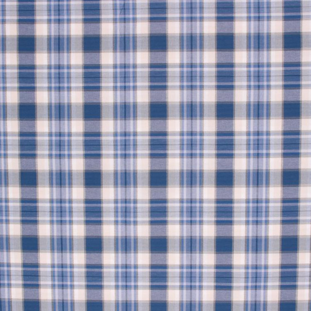 RM CoCo Fabric Danbury Plaid Bluejay Inspired Living Vol 4 54 COTTON 46 POLY - Dry clean only Horizontal: 7.25 and Vertical: 7.25 54 - My Fabric Connection -