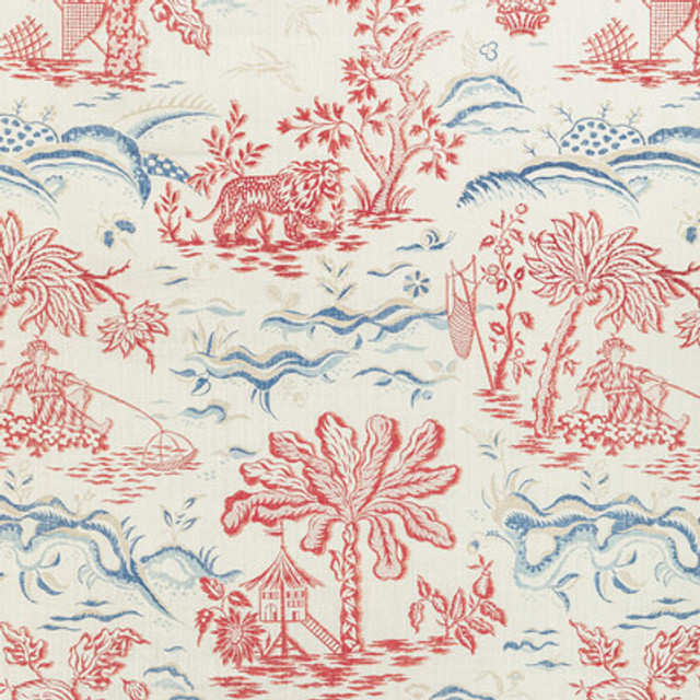 Brunschwig & Fils Fabric 8022101.195.0 Fabric LINEN - 100% United Kingdom MEDIUM </p><p>Repeat: H: 27, V: 41.41 54 - My Fabric Connection -