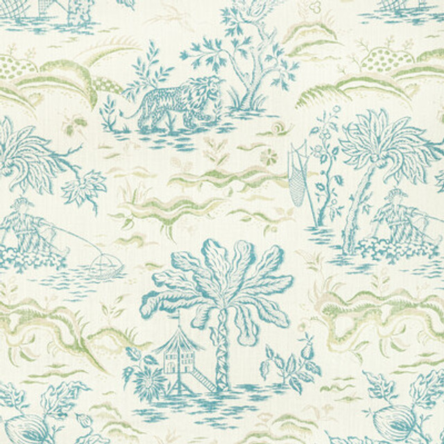 Brunschwig & Fils Fabric 8022101.353.0 Fabric LINEN - 100% United Kingdom MEDIUM </p><p>Repeat: H: 27, V: 41.41 54 - My Fabric Connection -