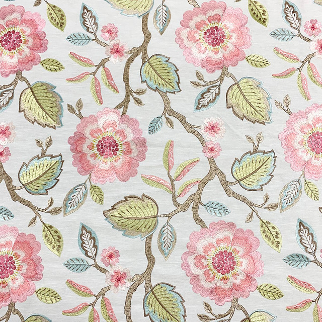 Magnolia Fabric Swazey Pastel - 76 POLY, 24 COT (EMB 100 VIS) INDIA 15000 Horizontal: 17 and Vertical: 18.25 51 - My Fabric Connection - Magnolia Fabric Swazey Pastel - 76 POLY, 24 COT (EMB 100 VIS) INDIA 15000 Horizontal: 17 and Vertical: 18.25 51 - My Fabric Connection -