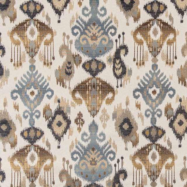 Charlotte Fabric D3030 Azure Cityscapes II 100% Polyester Asia Exceeds 30,000 Wyzenbeek Rubs (Heavy Duty) </p><p>Repeat: Horizontal 15" x Vertical 15" 54 Inches - My Fabric Connection -