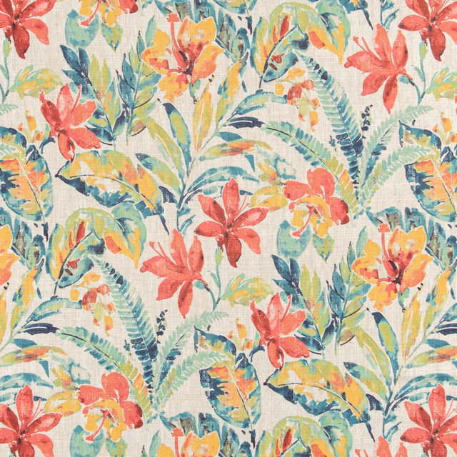 Charlotte Fabric D3309 Tropical Linen Prints 91% Polyester, 9% Linen Asia Exceeds 100,000 Wyzenbeek Rubs (Heavy Duty) </p><p>Repeat: Horizontal 28" x Vertical 27.5" 54 Inches - My Fabric Connection -