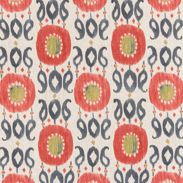 Charlotte Fabric D3323 Watermelon Linen Prints 91% Polyester, 9% Linen Asia Exceeds 100,000 Wyzenbeek Rubs (Heavy Duty) </p><p>Repeat: Horizontal 9" x Vertical 11.5" 54 Inches - My Fabric Connection -