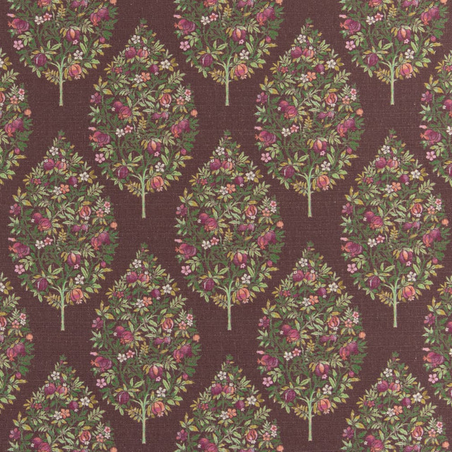 Charlotte Fabric D3340 Wine Linen Prints 91% Polyester, 9% Linen Asia Exceeds 100,000 Wyzenbeek Rubs (Heavy Duty) </p><p>Repeat: Horizontal 11" x Vertical 14.5" 54 Inches - My Fabric Connection -