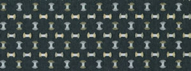 Norbar Fabric Fling Gunmetal 945 PANDORA 50% POLYESTER 50% COTTON INDIA 6 1/4"V 5 1/4"H 52 - My Fabric Connection -