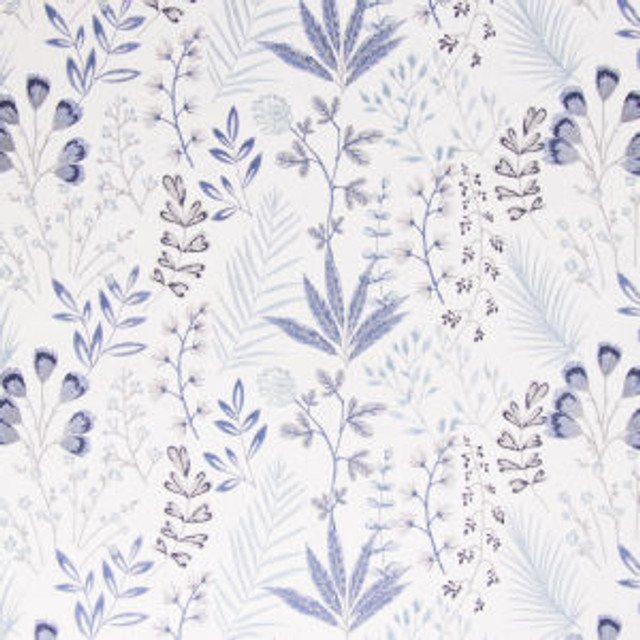 Norbar Fabric Hazard Blue Jay PANDORA 58% COTTON 42% POLYESTER INDIA 12 3/4"V 26"H 51 - My Fabric Connection -