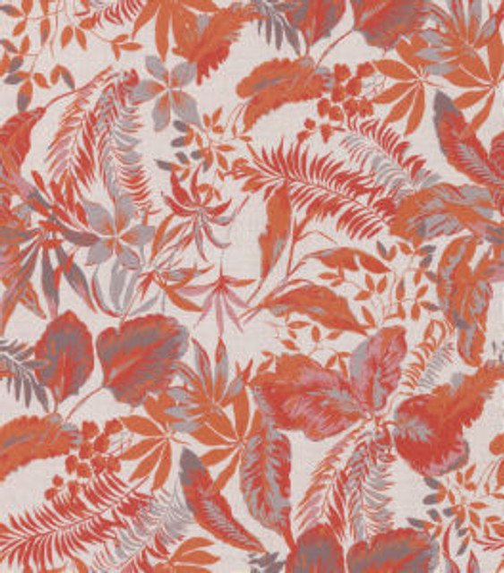 Norbar Fabric Giverny Orange 25 SUNTASTIC 100% ACRYLIC GERMANY 24 1/4"V 27 1/2"H 54 - My Fabric Connection -