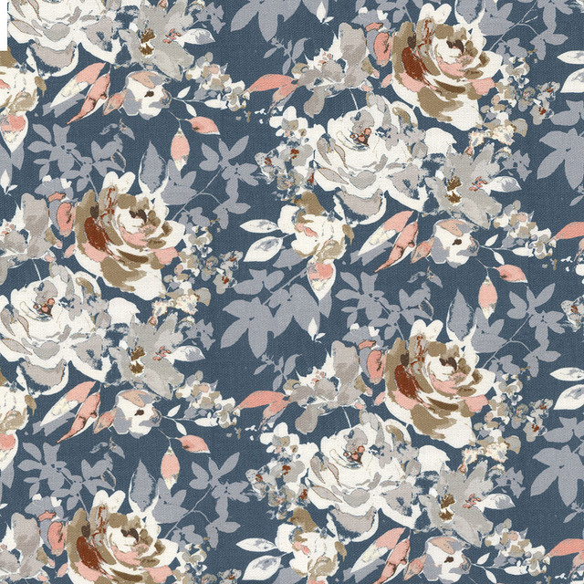 ABBEYSHEA Fabric Madeline 306 Copen 100% Polyester CN 350,000 Double Rubs (Wyzenbeek) </p><p>Repeat: Horizontal: 13.1 in. (33.27 cm) up the roll and Vertical: 6.7 in. (17 cm) across the roll 54 in. (137 cm) - My Fabric Connection -
