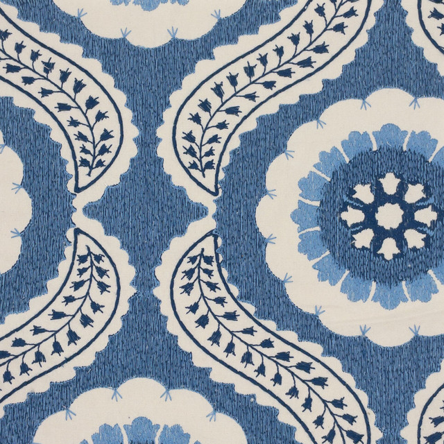 Stout Fabric Nora 1 Bluebird COMFORTABLE LIVING HAZE/NAVY 100%COT %PEMB INDIA CATB 117-2013 WYZENBEEK 51 000 DOUBLE RUB WEAR TEST (HEAVY DUTY) Horizontal: 12.750 and Vertical: 14.875 50.5 in - My Fabric Connection -