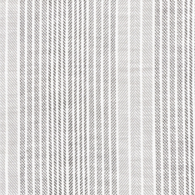 Stout Fabric Ruella 2 Graphite JUST STRIPES NATURAL/CHARCOAL 56%POL 44%COT INDIA FLAME RETARDANT-U.F.A.C. CLASS 1 CATB 117-2013 WYZENBEEK 12 000 DOUBLE RUB WEAR TEST (MEDIUM DUTY) Horizontal: 0.000 and Vertical: 4.000 54 in - My Fabric Connection -