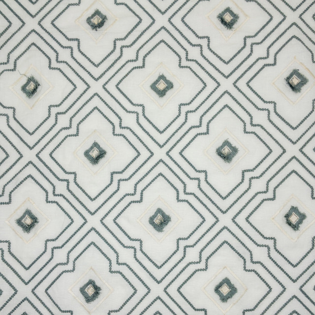 Stout Fabric Pongo 1 Turquoise COLOR MY WINDOW AQUA/HARBOR 52%LIN 48%COT %PEMB INDIA FLAME RETARDANT-U.F.A.C. CLASS 1 FLAME RETARDANT-N.F.P.A. 260A CLASS 1 CATB 117-2013 WYZENBEEK 100 000 DOUBLE RUB WEAR TEST (HEAVY DUTY) Horizontal: 7.500 and Vertical: 8.000 50 in - My Fabric Connection -