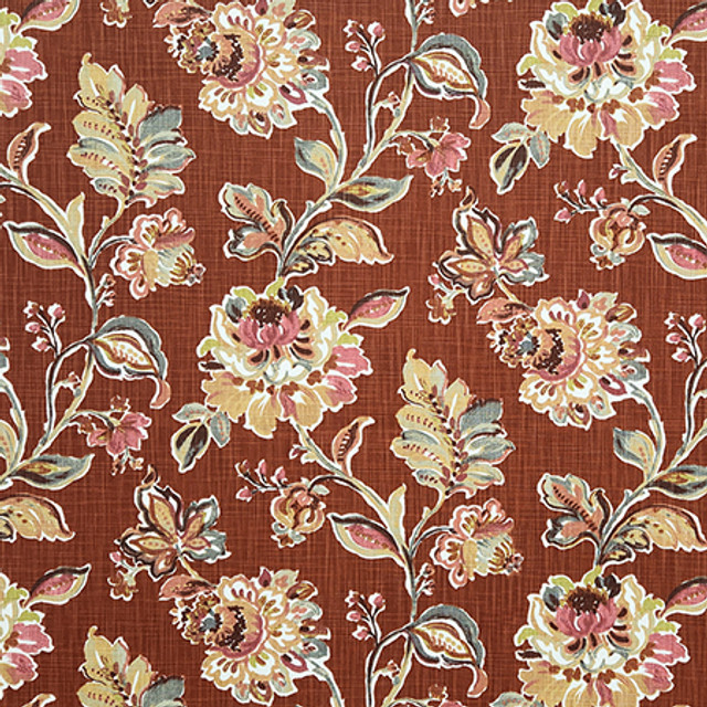 Invitation Only Russet by Carole Designer Fabric Dawn & Dusk 54% Cotton, 26% Recycled Polyester, 20% Polyester China 15,000 WYZENBEEK DOUBLE RUBS 24 1/4" V, 13 1/2" H HD 54" - Swanky Fabrics -