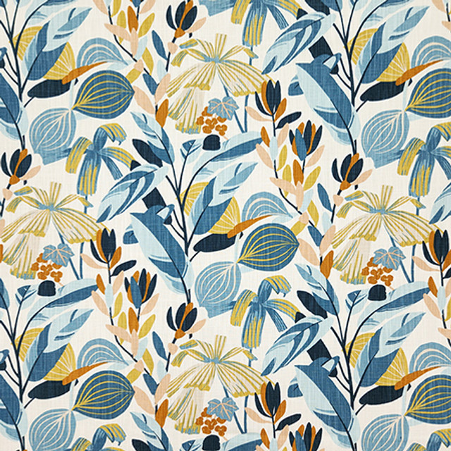 Leaf It Out Atlantis by Carole Designer Fabric Dawn & Dusk 100% Cotton-SSR Pakistan 12,000 WYZENBEEK DOUBLE RUBS 25" V, 13 1/2" H HD 54" - Swanky Fabrics -