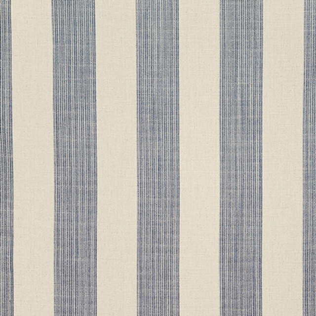 Relaxed Stripe Indigo by Carole Designer Fabric Dawn & Dusk 57% Cotton, 35% Polyester, 8% Linen India 12,000 WYZENBEEK DOUBLE RUBS 7" H 55" - Swanky Fabrics -